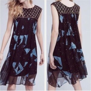 Moulinette Soeurs Anthropologie Lydia Beaded Swing Dress Size 6
